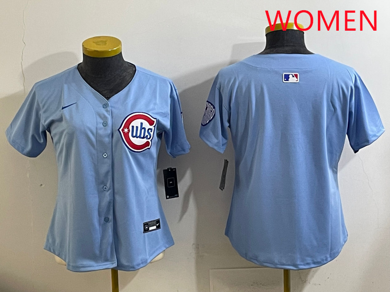Women 2025 Chicago Cubs blank Blue Game Nike MLB Jersey style 2->houston astros->MLB Jersey